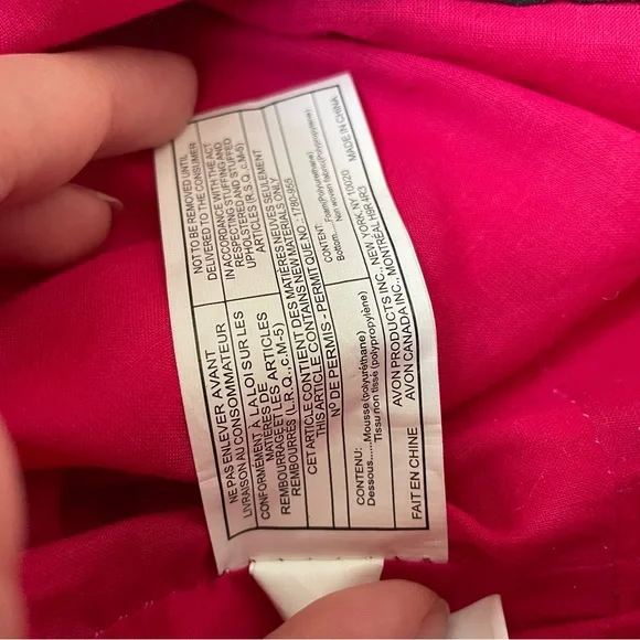 Marimekko Avon Breast Cancer Crusade Red/Pink Floral Tote Bag (Stained) - Picture 14 of 15